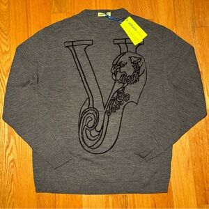 Versace Gray Crewneck Sweater